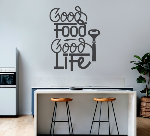 Sticker Bucatarie - Good food, good life (bottle opener)
