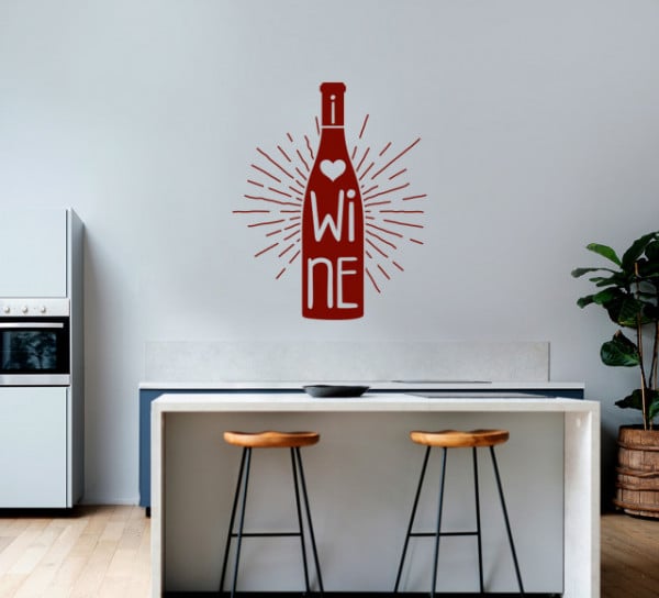 Sticker Bucatarie - Wine bottle