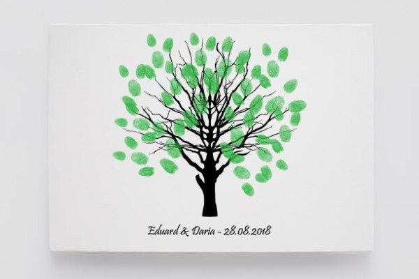 Tablou Canvas Finger Print Tree Elegant