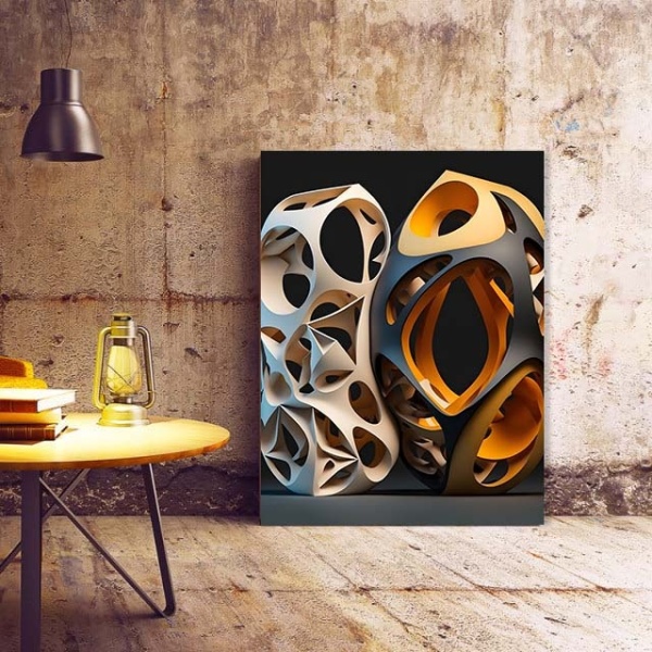 Tablou Canvas Modern Abstract - Abstract sculptures with holes
