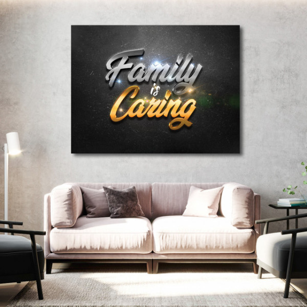 Tablou Motivational - Family is caring