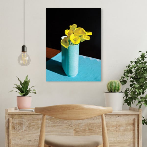 Tablou Office - Yellow Flowers, Blue Vase