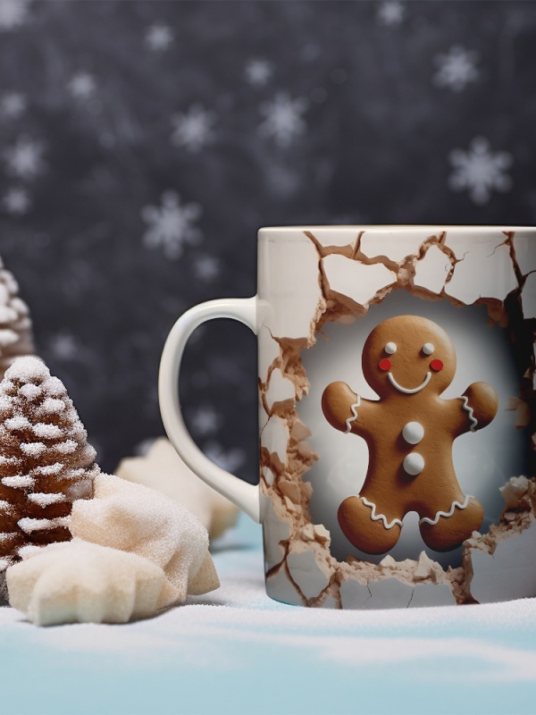 Cana De Craciun - Gingerbread Man in a Wall