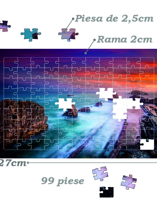 Puzzle Personalizat A4 - 99 Piese cu o Fotografie Preferată