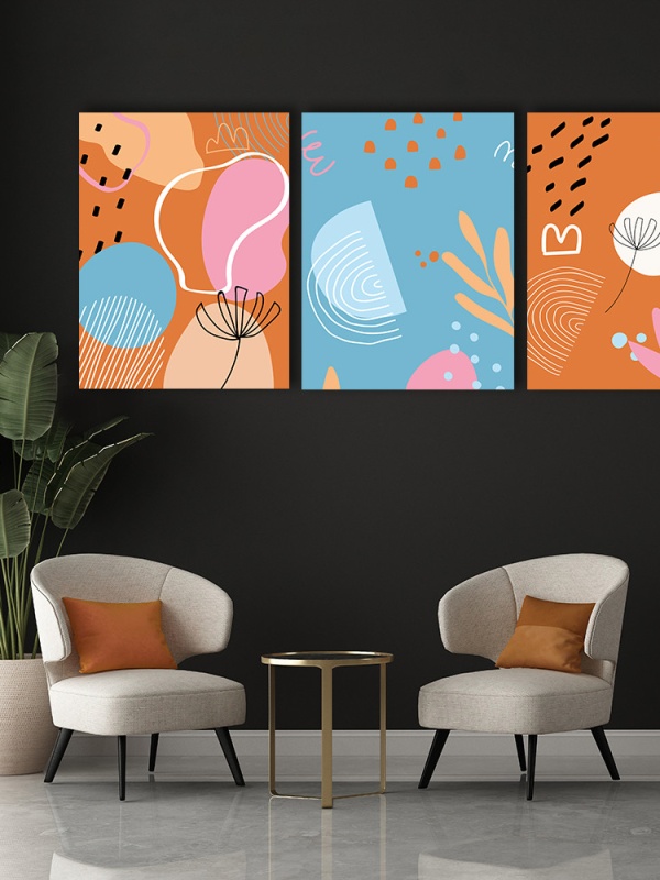 Set 3 Tablouri Modern doodle