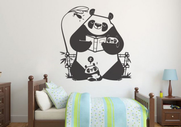 Sticker De Perete Familia De Panda
