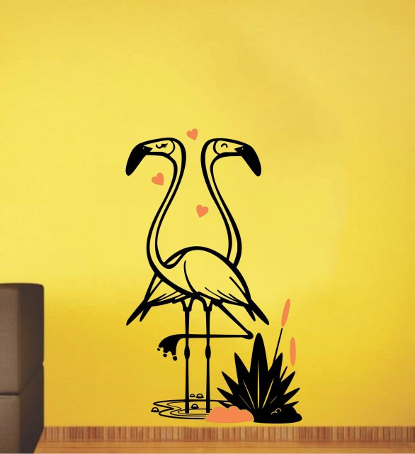 Sticker De Perete Flamingo (In Doua Culori)