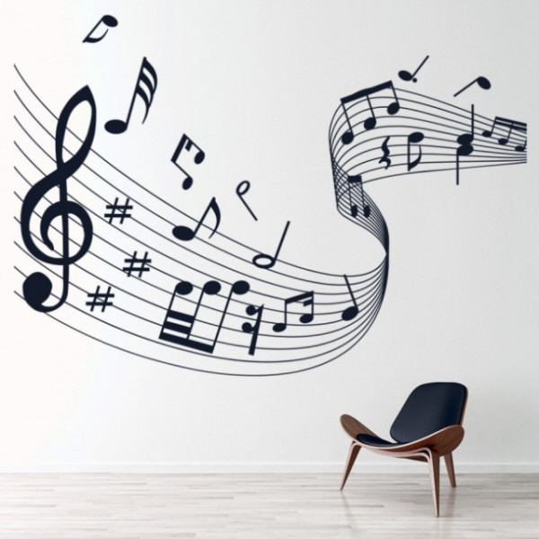Sticker de Perete Music Score Musical Notes