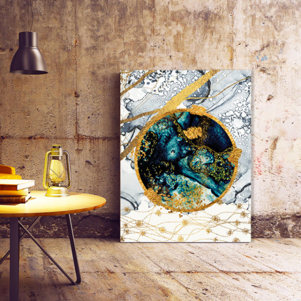 Tablou Canvas Abstract Blue Planet