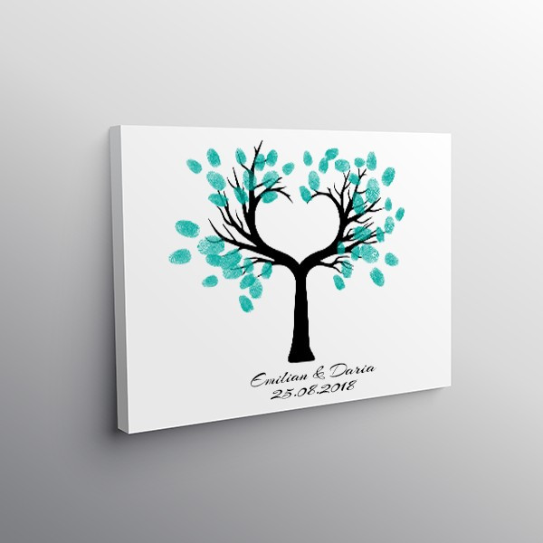 Tablou Canvas Finger Print Tree Inima