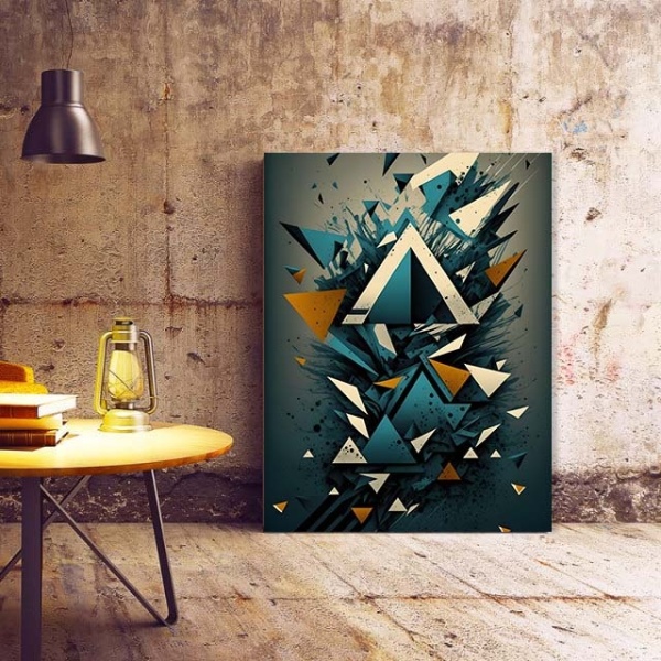 Tablou Canvas Modern Abstract - Exploding triangles