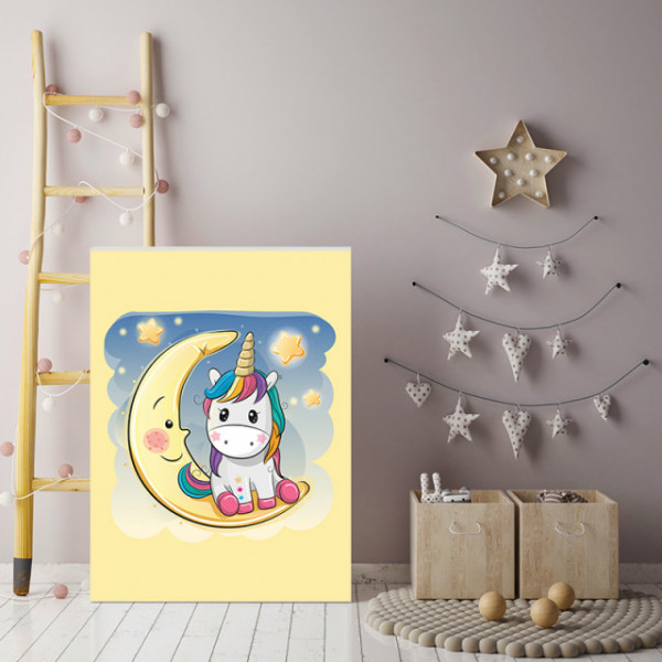 Tablou Copii - Unicorn And The Moon