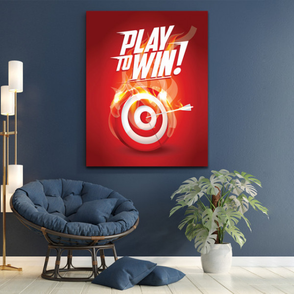 Tablou Motivational - Play to win (target)