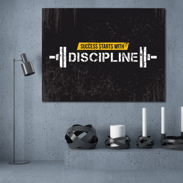 Tablou Motivational - Success starts with discipline