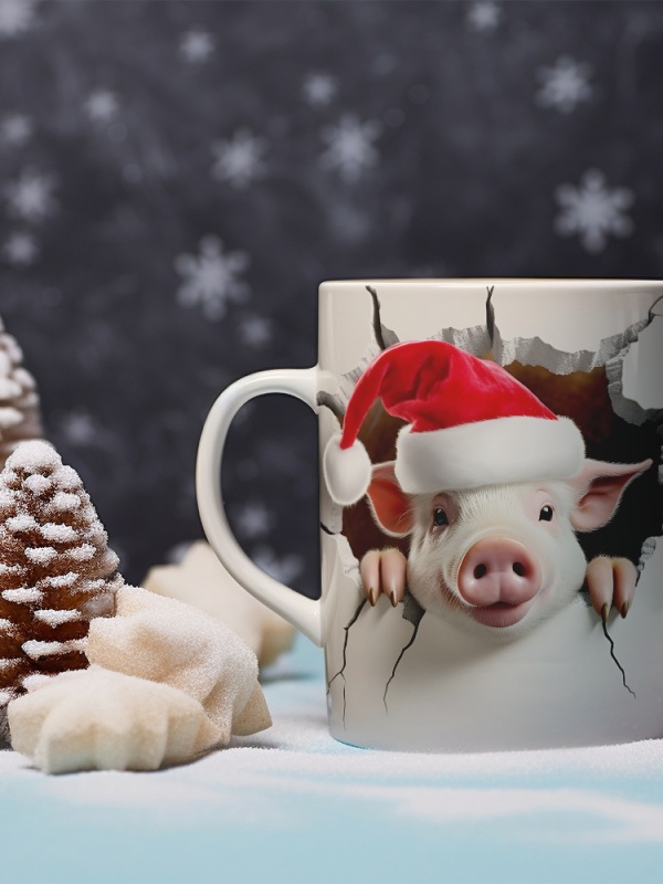 Cana De Craciun - 3D Christmas Pig