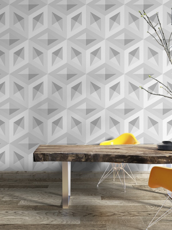 Fototapet Grey 3D shapes (FTD1000260)