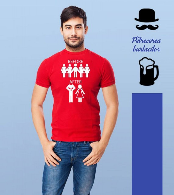 Imprimeu Tricou Before/ After Marriage