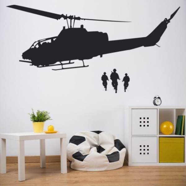 Sticker De Perete Army Helicopter Soldiers