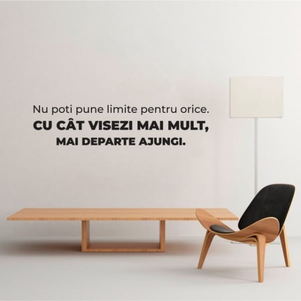 Sticker De Perete Cu Mesaj - Nu Poti Pune Limite