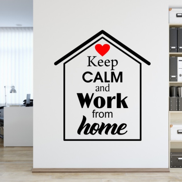 Sticker Keep Calm And Work From Home