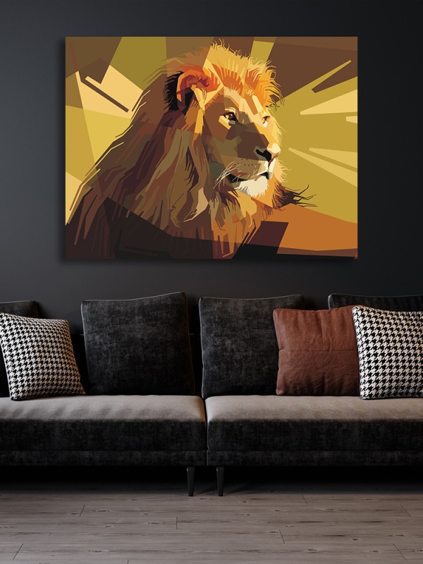 Tablou Art deco lion