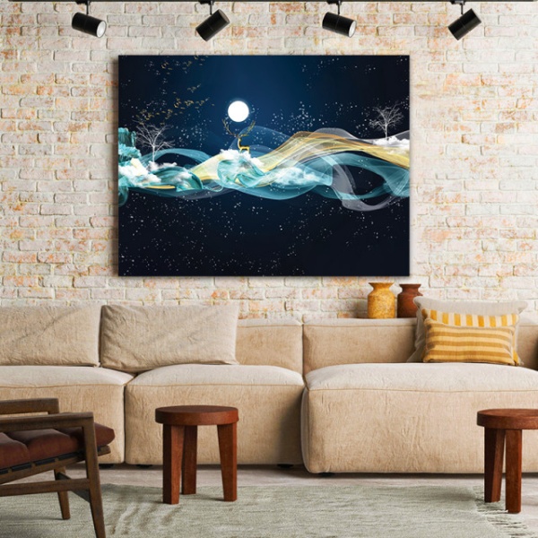 Tablou Canvas Deer Holding The Moon