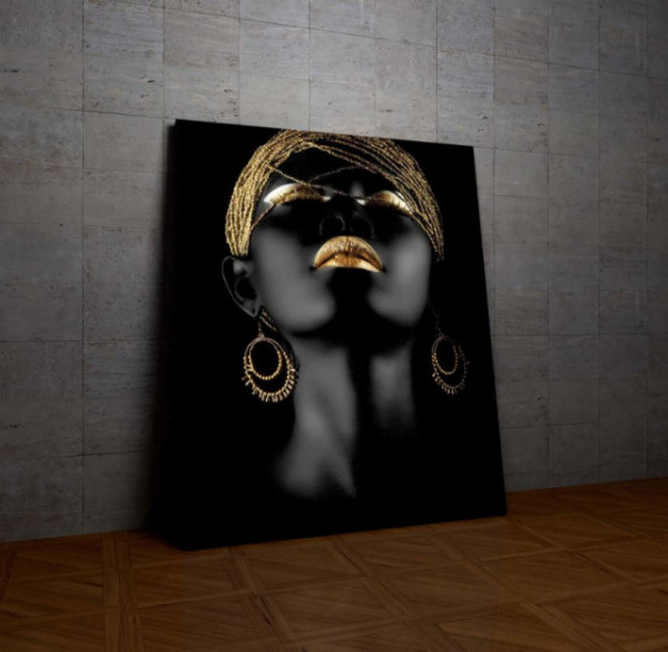 Tablou Canvas Golden Lips And Hair