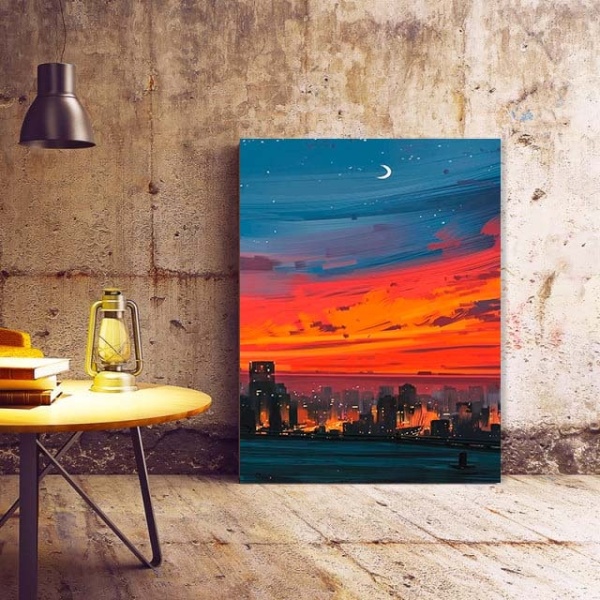 Tablou Canvas Modern Abstract - Burning sky