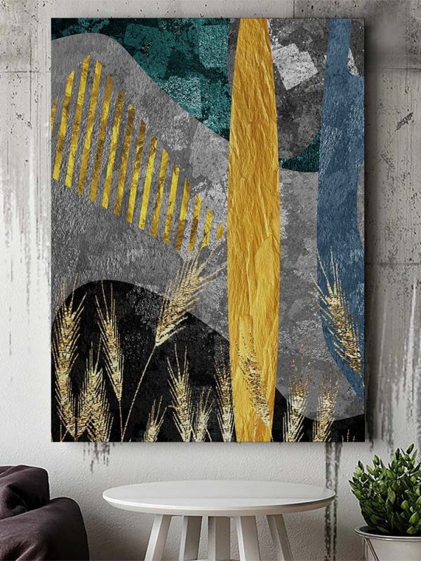 Tablou Canvas Modern Abstract - Golden Wheat