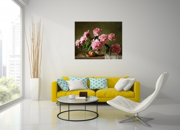 Tablou Canvas - Vaza Cu Bujori