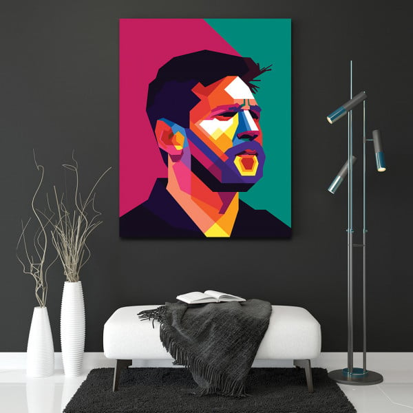 Tablou Fotbalisti Messi - abstract portrait