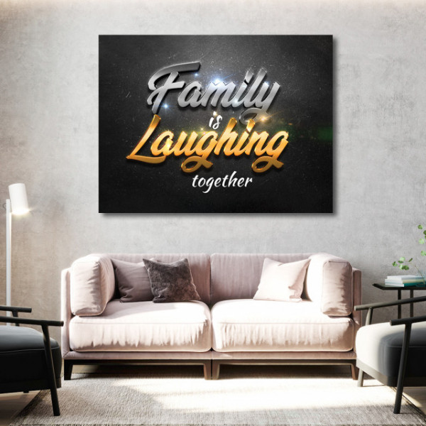 Tablou Motivational - Family is laughing