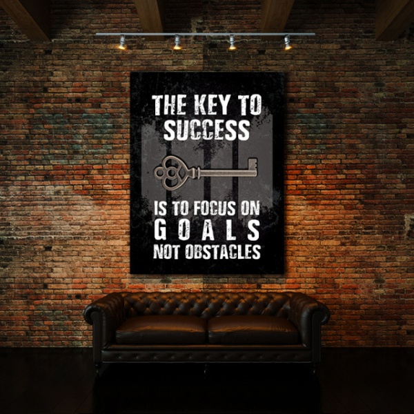 Tablou Motivational - The Key To Success (Old Grunge)
