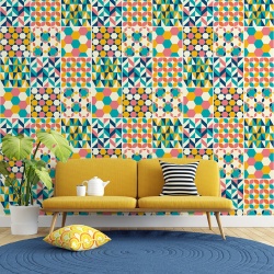 Fototapet Abstract - Flower Power Tiles (Geometric 177)