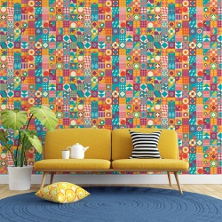 Fototapet Abstract - Small Colorful Tiles (Geometric 172) - Img 2