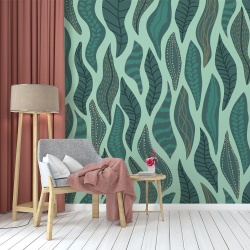 Fototapet - Curved leaves pattern (FTD1000330)