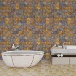 Fototapet Imitatie Faianta - Ornamente aurii elegante (Tile 045) - Img 2