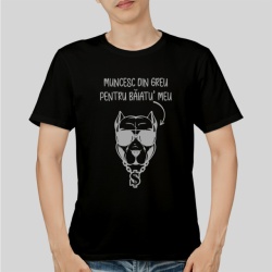 Imprimeu Tricou Muncesc din greu (caine) - Img 3