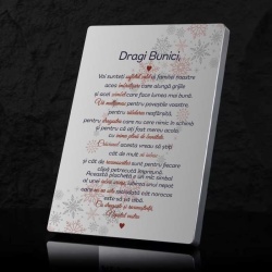 Plachetă argintie din aluminiu personalizată – Mesaj emoționant pentru părinți - Img 6