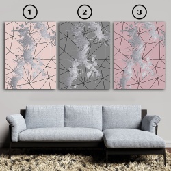 Set 3 Tablouri Elegante - Pastel colors and Silver (ZAZ 047, 048, 050) - Img 4
