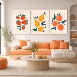 Set 3 Tablouri Just fruits