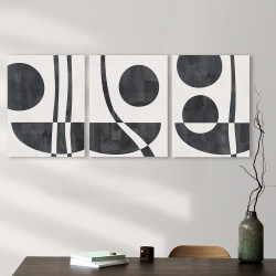 Set 3 Tablouri Monochrome modern art - Img 3