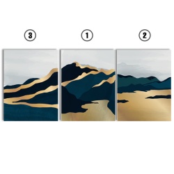 Set Tablouri Canvas - Lunar Golden Landscape - Img 2