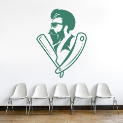 Sticker Barbershop (stylish guy) - Img 2
