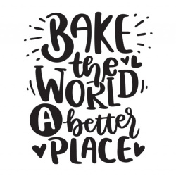 Sticker Bucatarie - Bake the world a better place - Img 2