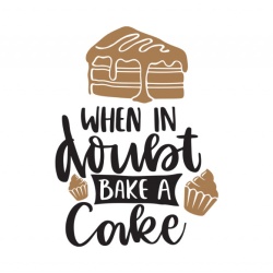 Sticker Bucatarie - When in doubt, bake a cake - Img 2