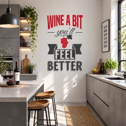 Sticker Bucatarie - Wine a bit