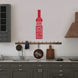 Sticker Bucatarie - Wine o'clock bottle 2 - Img 3