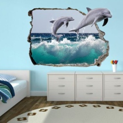 Sticker De Perete Delfini 3d - Img 2