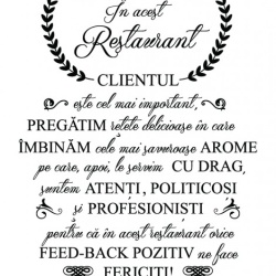 Sticker de Perete In Acest Restaurant - Img 3